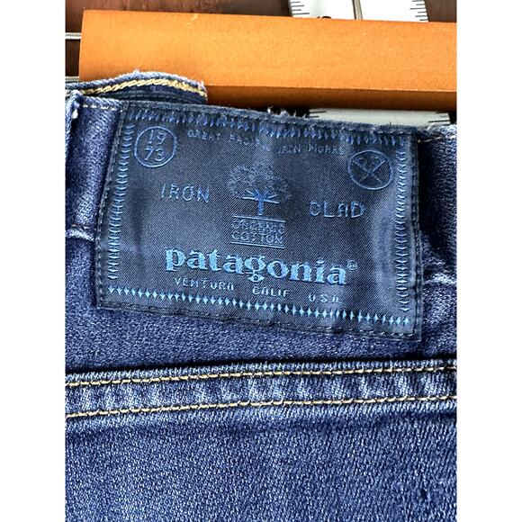 Patagonia Performance Regular Fit Jeans Pants Organic Cotton Denim Blue 35x32 Me - Picture 2 of 10